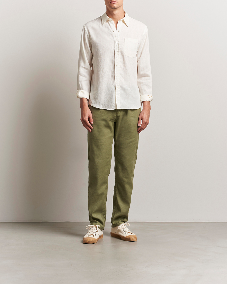 Homme | Chemises | Colorful Standard | Garment Dyed Linen Shirt Ivory White
