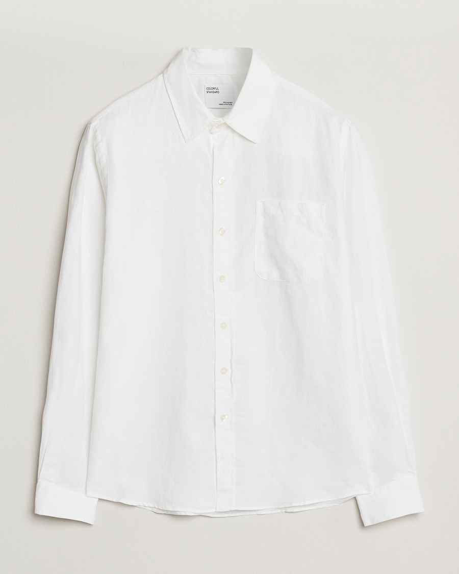 Homme | Chemises | Colorful Standard | Garment Dyed Linen Shirt Optical White