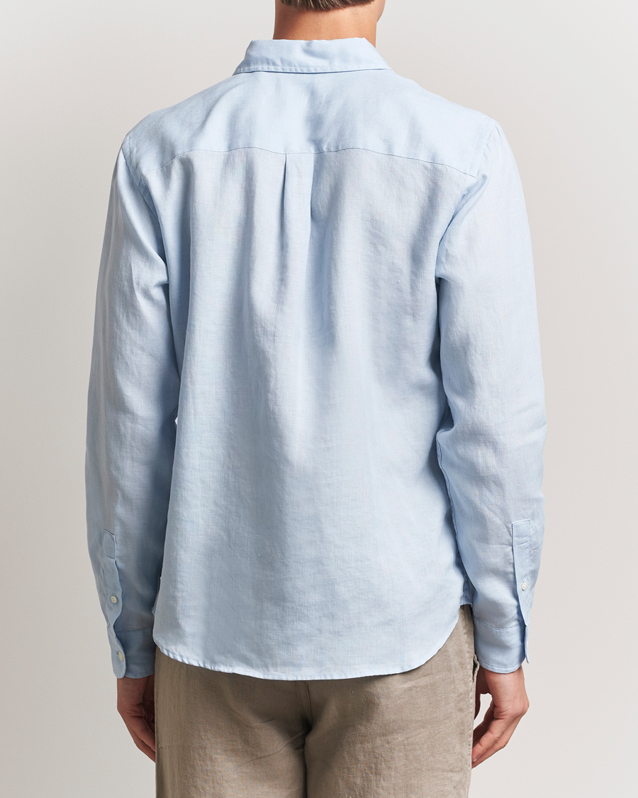 Homme | Chemises | Colorful Standard | Garment Dyed Linen Shirt Polar Blue