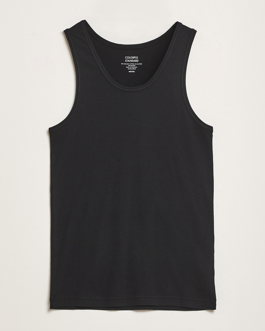 Homme | T-shirts | Colorful Standard | Organic Rib Tank Top Deep Black
