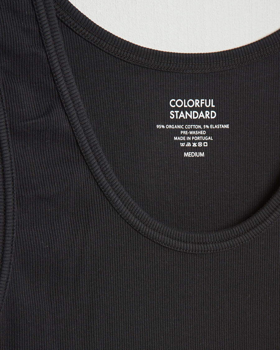 Homme | T-shirts | Colorful Standard | Organic Rib Tank Top Deep Black