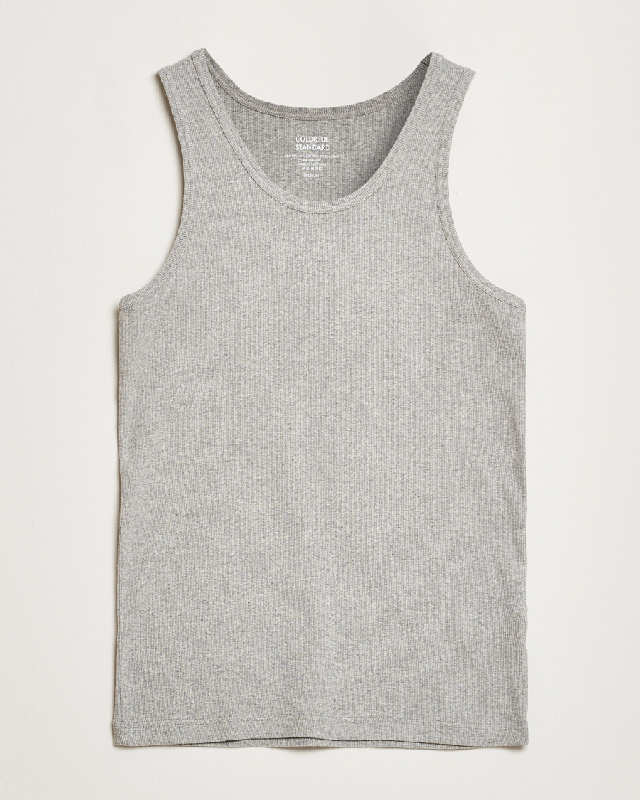 Homme | T-shirts | Colorful Standard | Organic Rib Tank Top Heather Grey