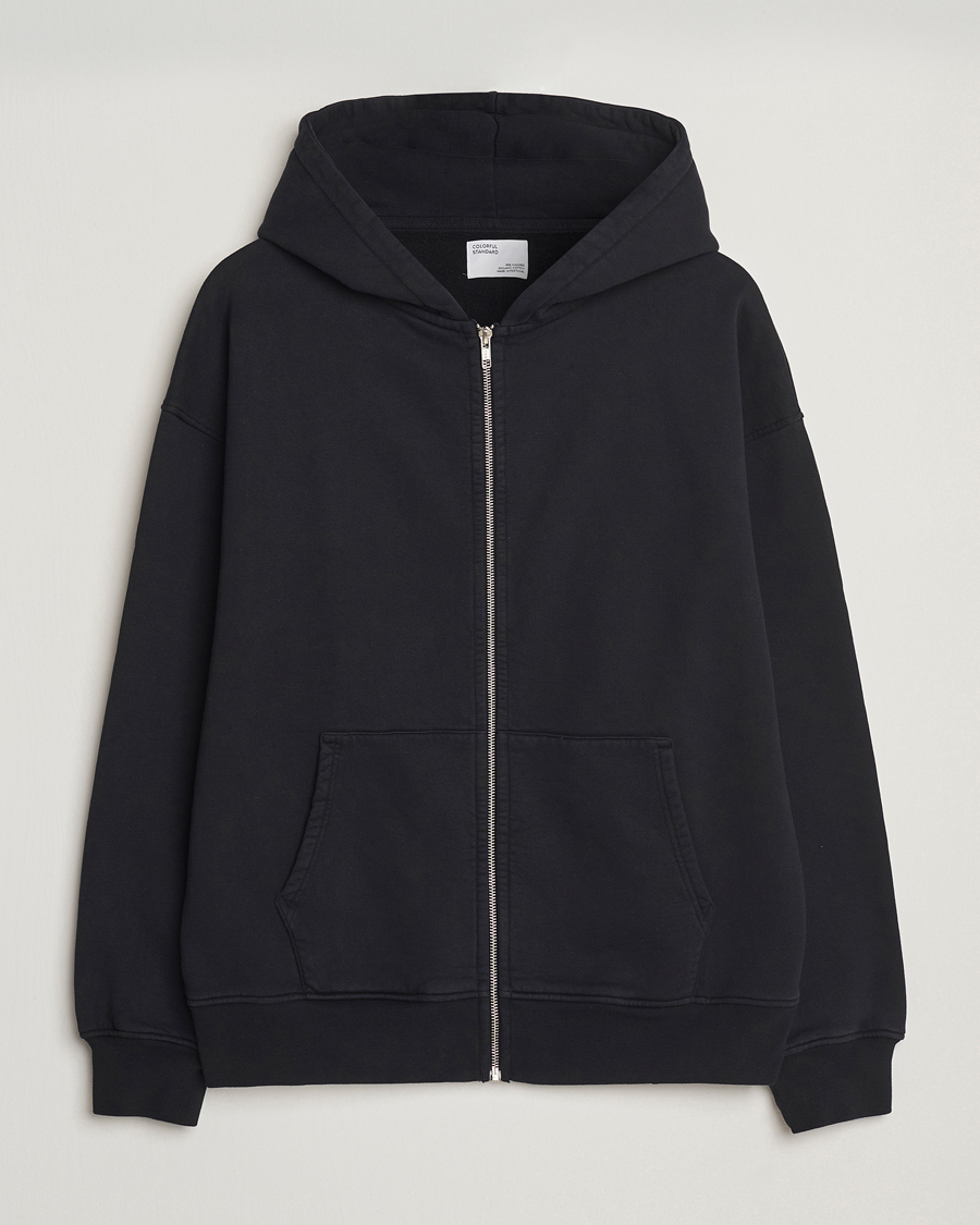 Homme | Pulls Et Tricots | Colorful Standard | Classic Organic Full Zip Hoodie Deep Black
