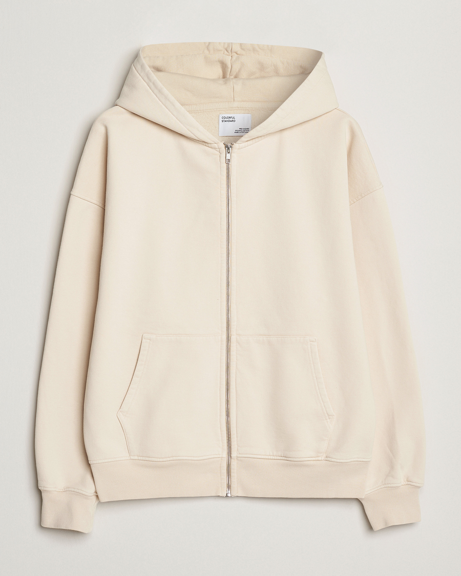 Homme | Pulls Et Tricots | Colorful Standard | Organic Full Zip Hoodie Ivory White