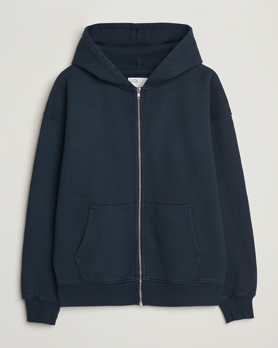 Homme | Pulls Et Tricots | Colorful Standard | Classic Organic Full Zip Hoodie Navy Blue