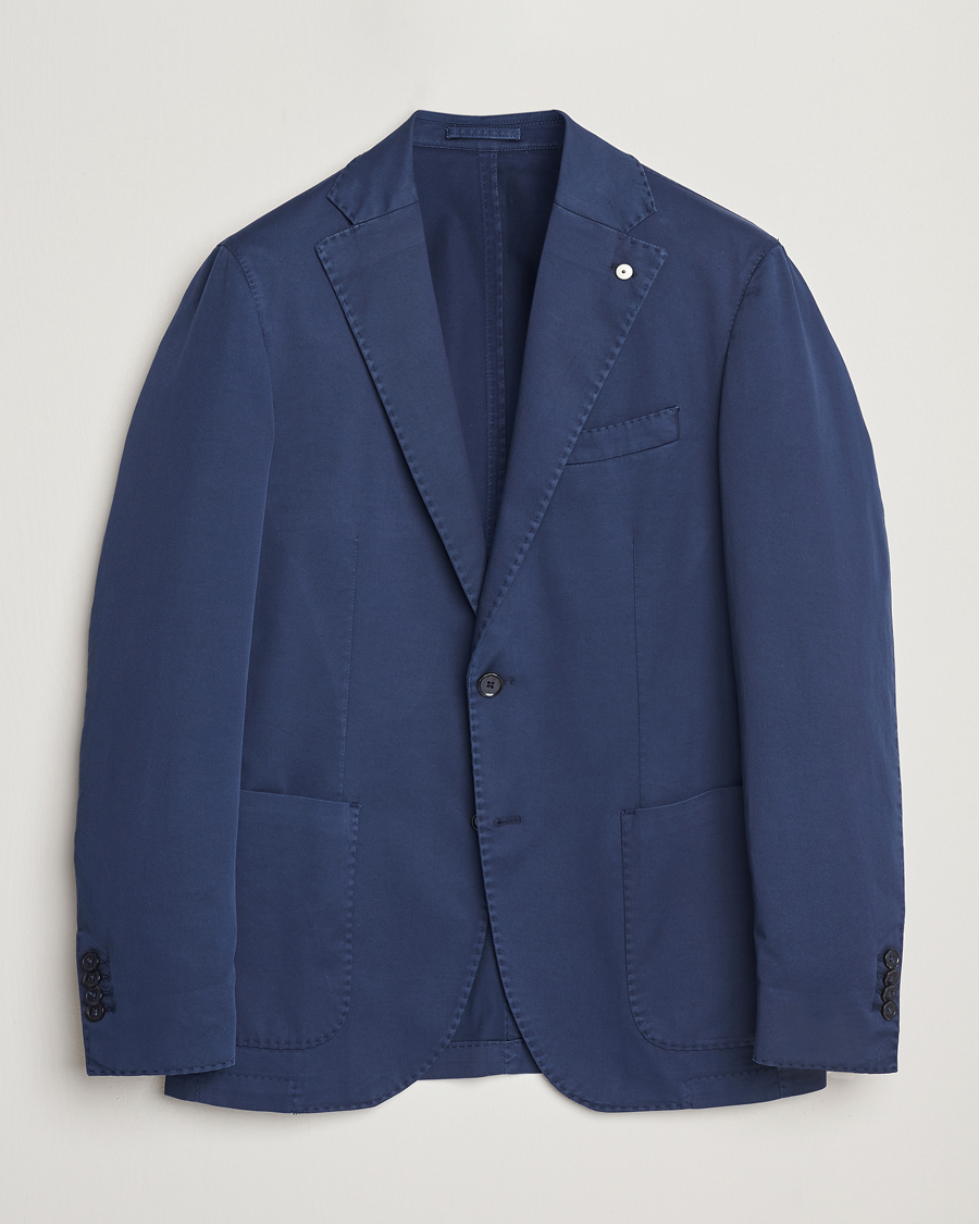 Homme | Blazers | L.B.M. 1911 | Jack Regular Fit Cotton Stretch Blazer Navy