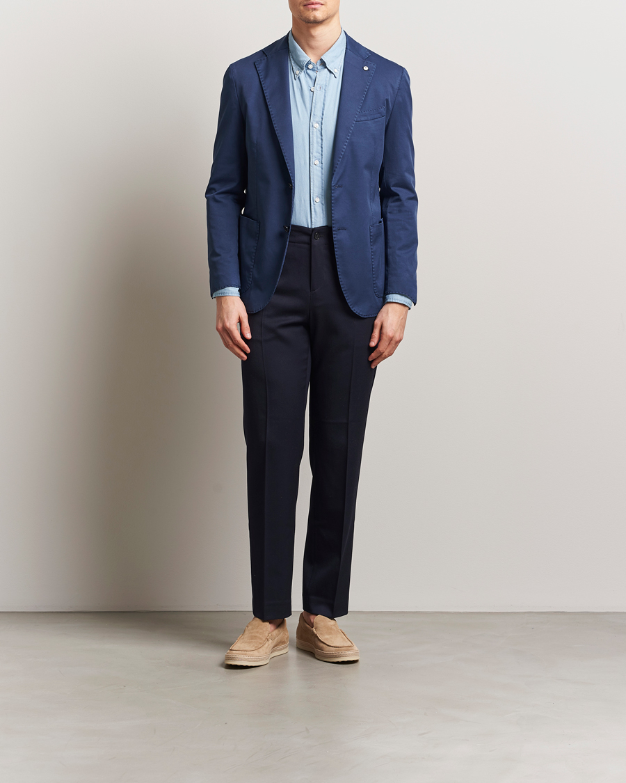 Homme | Blazers | L.B.M. 1911 | Jack Regular Fit Cotton Stretch Blazer Navy