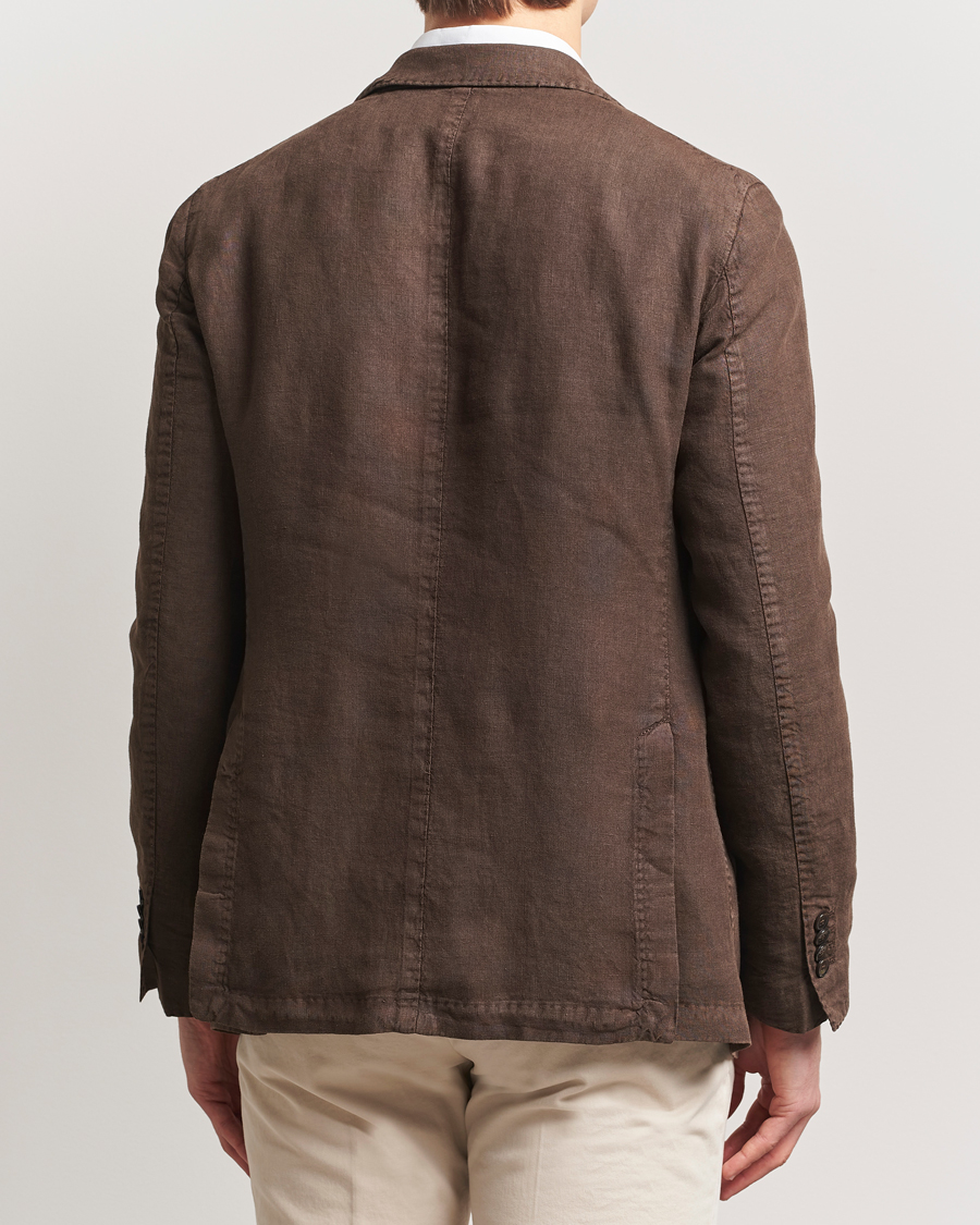 Homme | Blazers | L.B.M. 1911 | Jack Regular Fit Linen Blazer Dark Brown