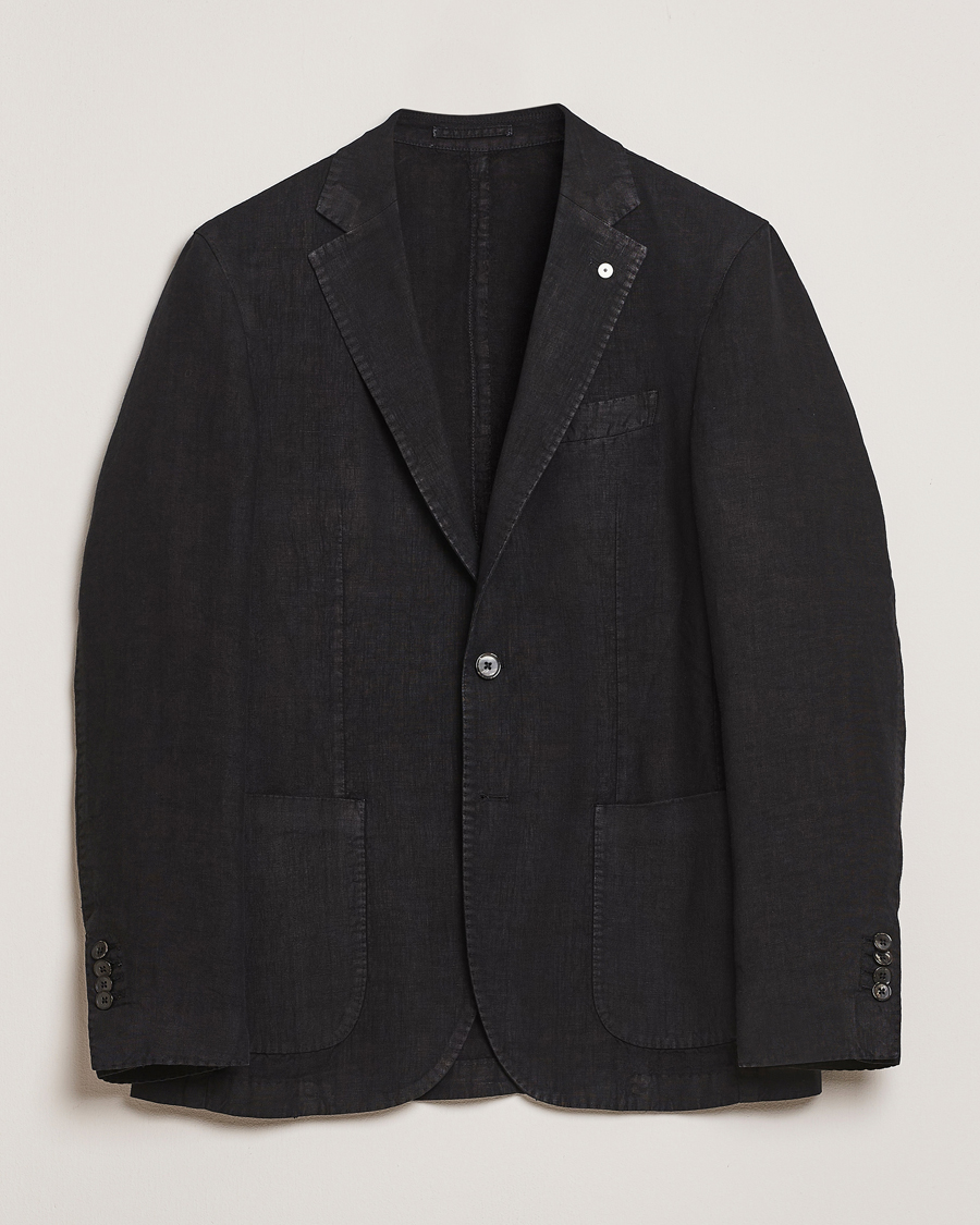 Homme | Blazers | L.B.M. 1911 | Jack Regular Fit Linen Blazer Black