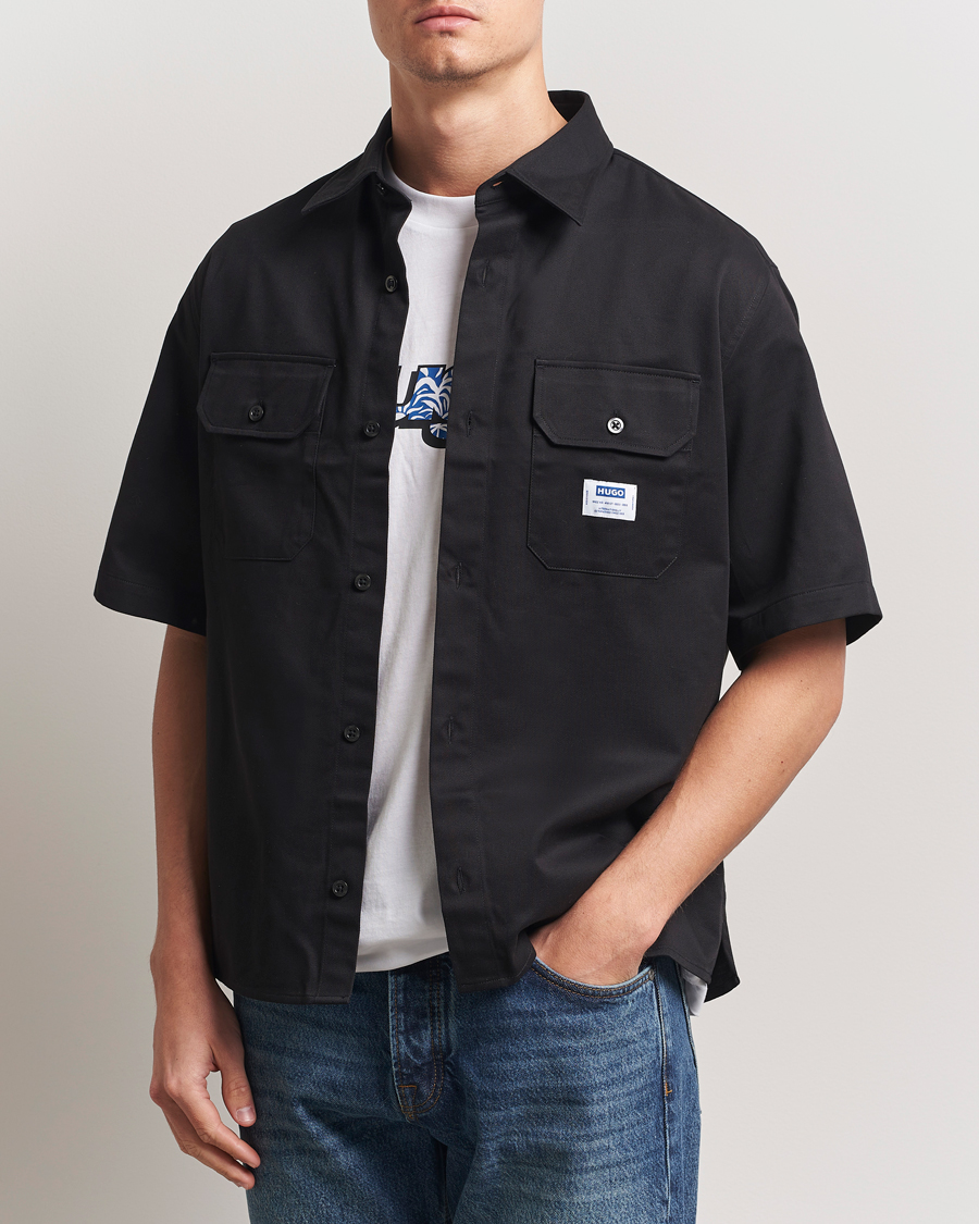 Homme | Chemises | HUGO | Ekyno Workwear Short Sleeve Shirt Black