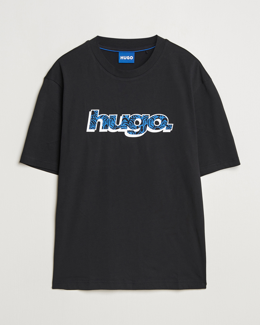 Homme | T-shirts | HUGO | Nugibol 3D Logo Crew Neck T-Shirt Black