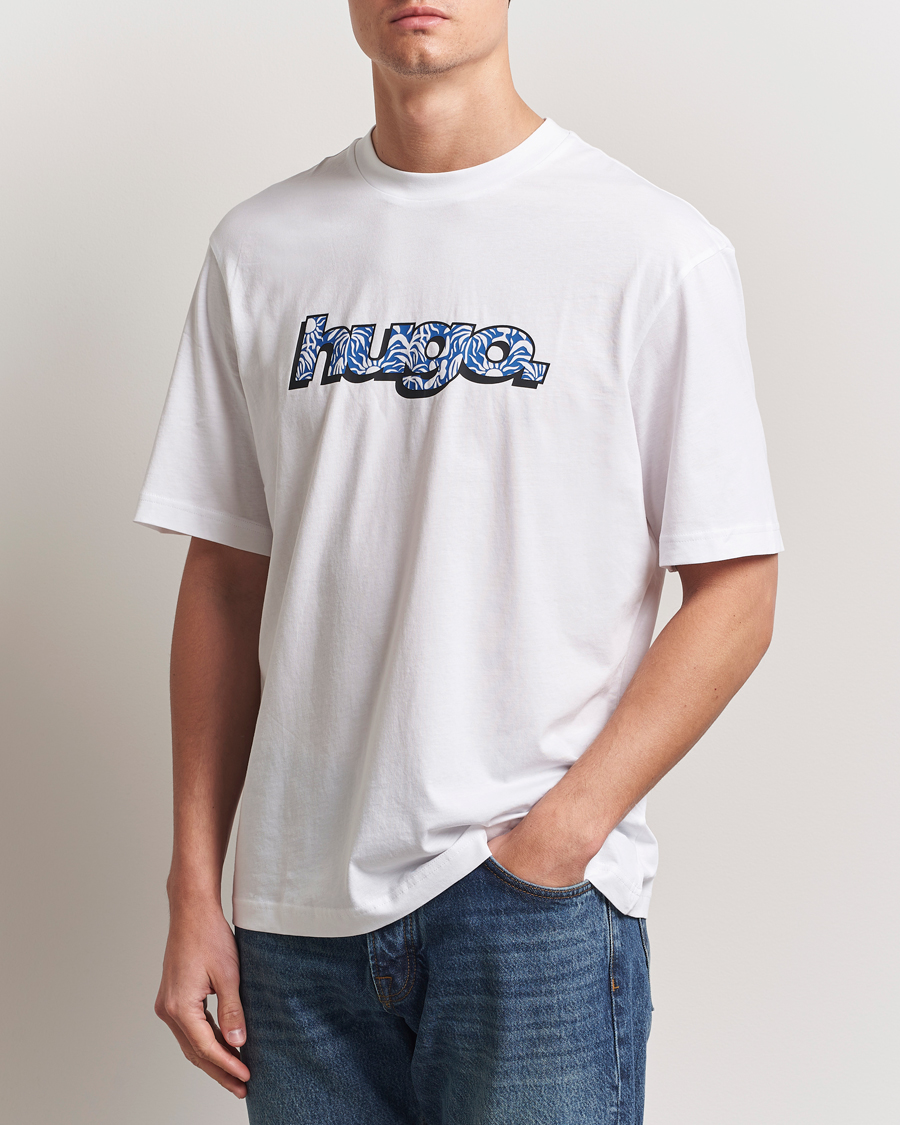 Homme | T-shirts | HUGO | Nugibol 3D Logo Crew Neck T-Shirt White