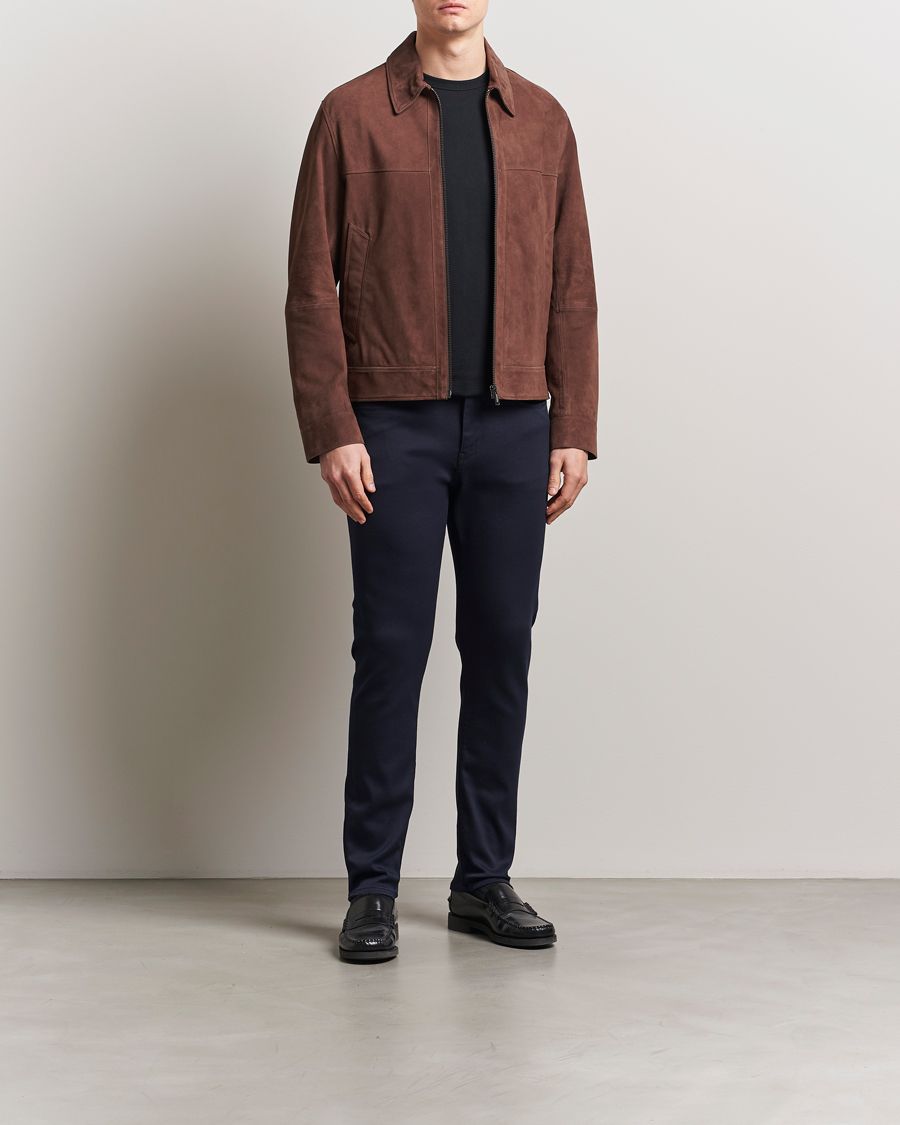 Homme | Manteaux Et Vestes | BOSS BLACK | Malbano Suede Jacket Dark Brown
