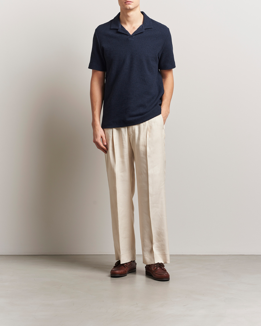 Homme | Polos | BOSS BLACK | Pye Terry Knitted Polo Dark Blue