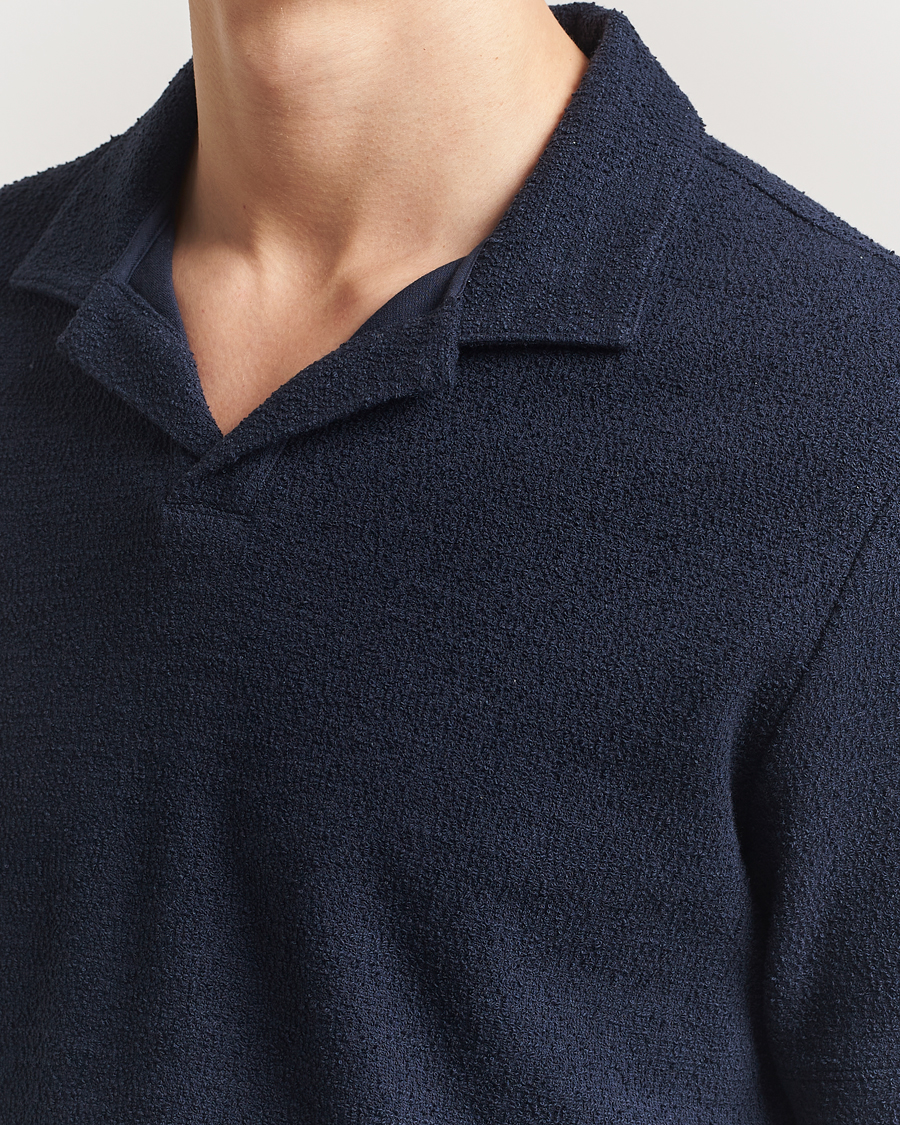 Homme | Polos | BOSS BLACK | Pye Terry Knitted Polo Dark Blue