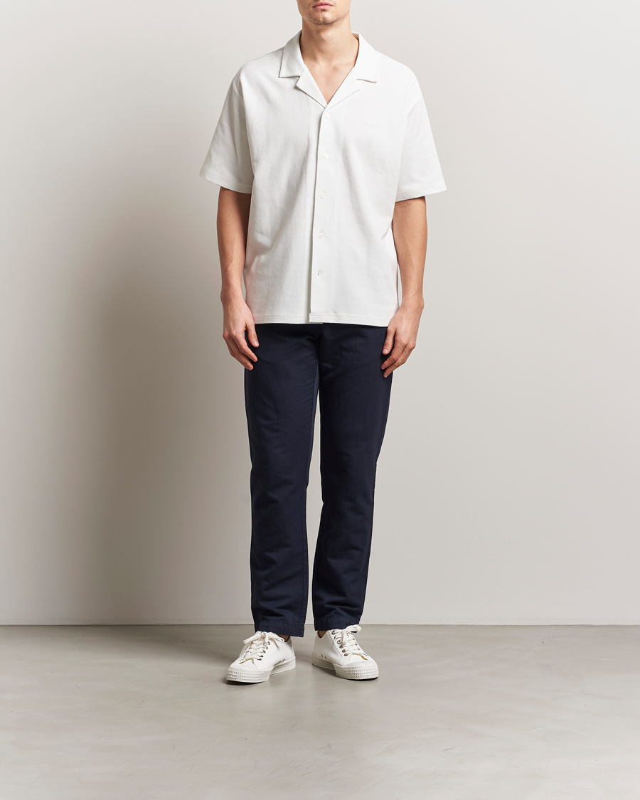 Homme | Chemises | BOSS ORANGE | Waffle Short Sleeve Shirt Natural