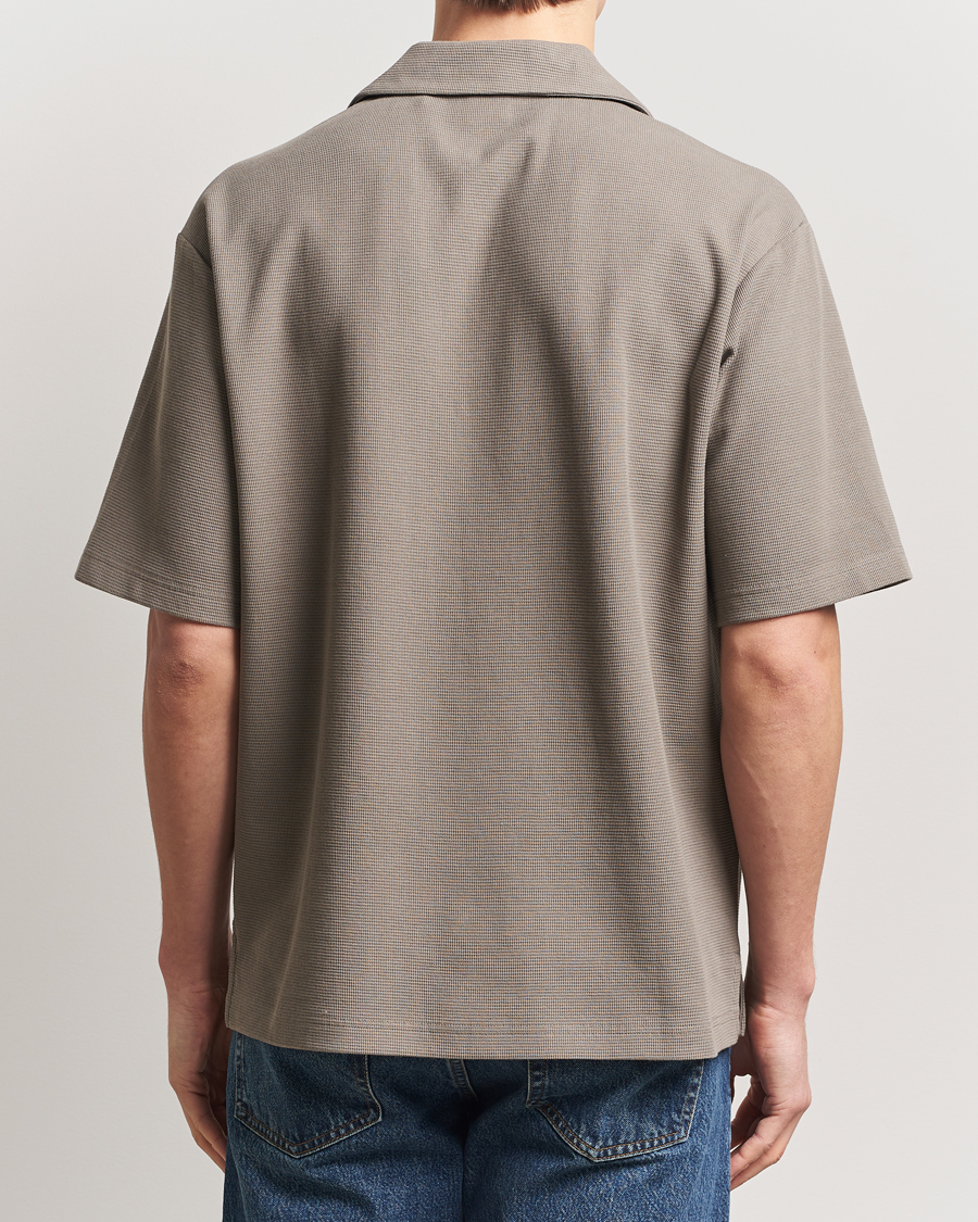 Homme | Chemises | BOSS ORANGE | Waffle Short Sleeve Shirt Open Beige