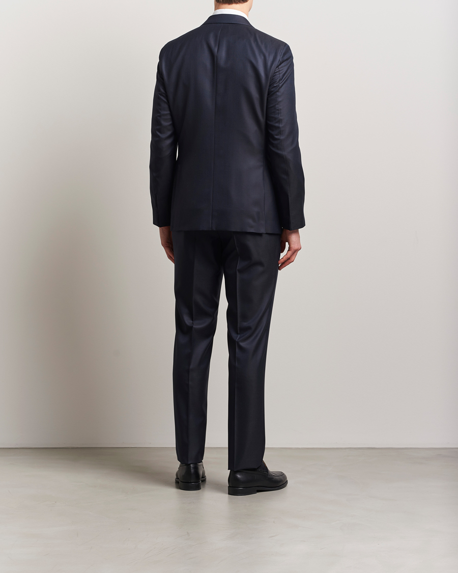 Homme | Costumes | BOSS CAMEL | Harvers Cotton/Silk Suit Dark Blue