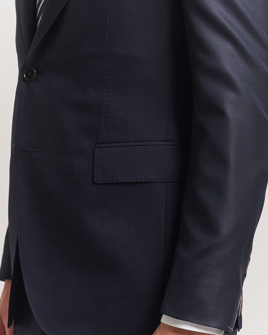 Homme | Costumes | BOSS CAMEL | Harvers Cotton/Silk Suit Dark Blue