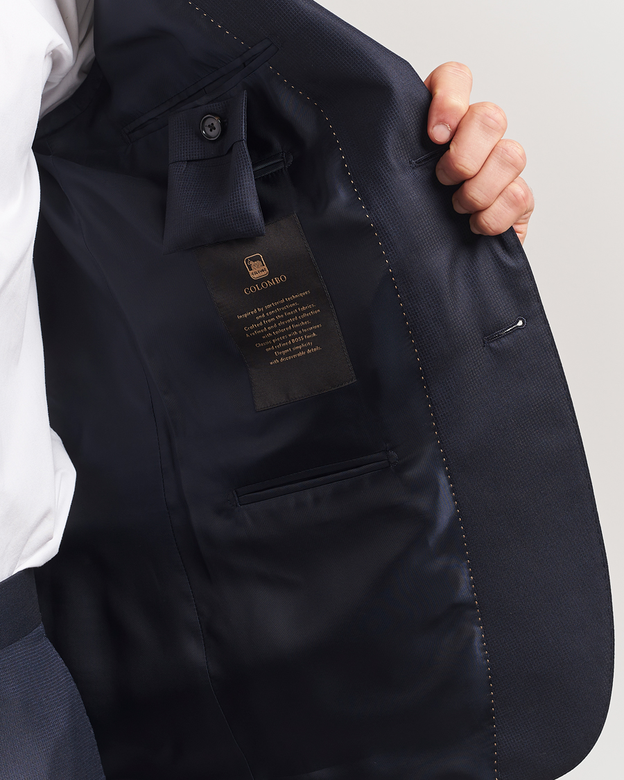 Homme | Costumes | BOSS CAMEL | Harvers Cotton/Silk Suit Dark Blue