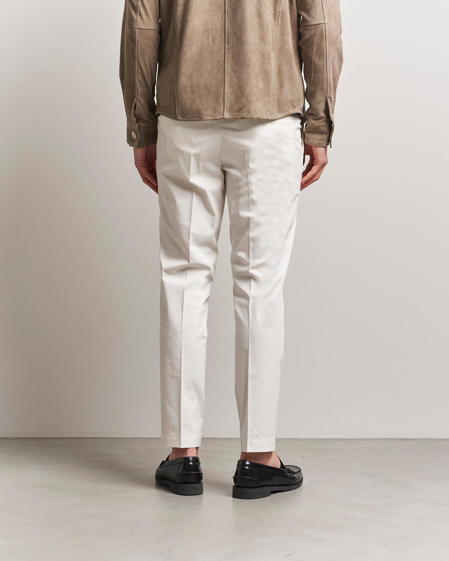 Homme | Pantalons | BOSS CAMEL | Kaiton Cotton Pleated Trousers Open White