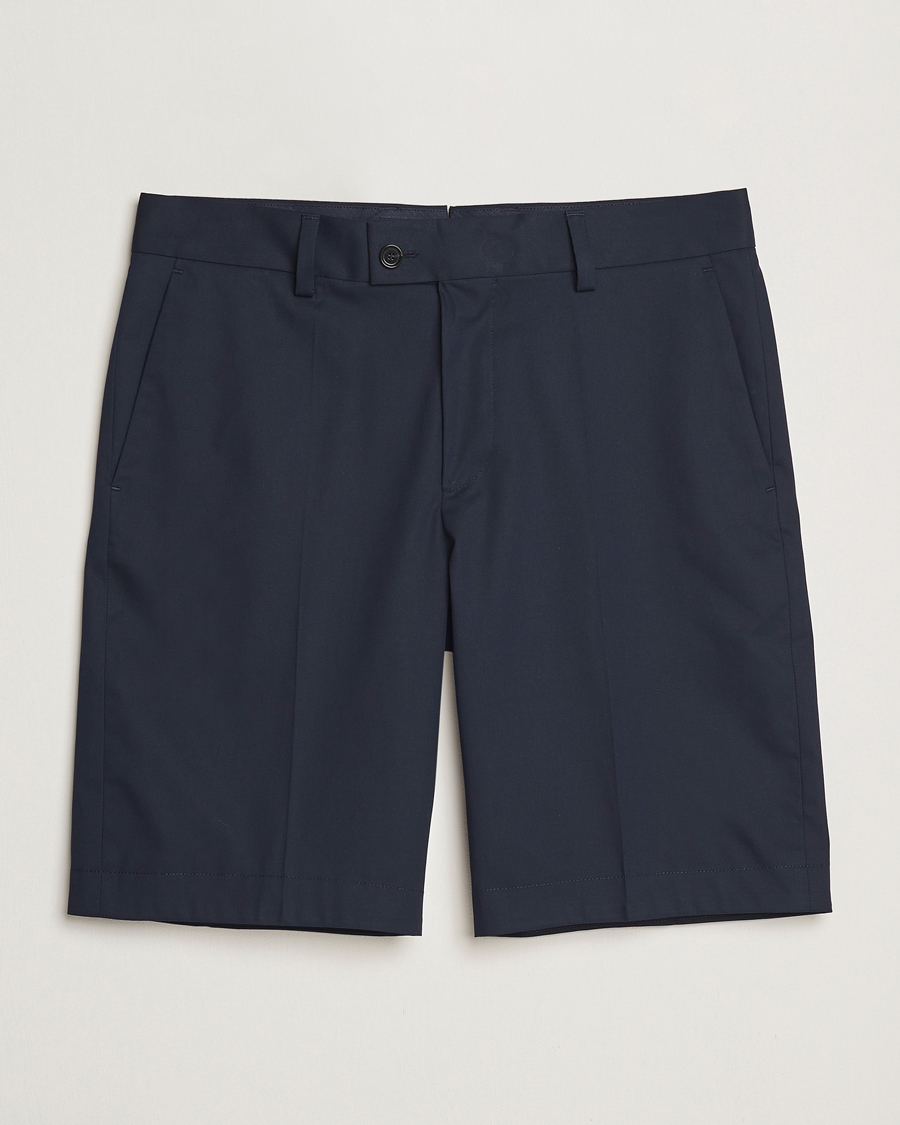 Homme | Shorts | BOSS CAMEL | Peet Cotton Pleated Shorts Dark Blue