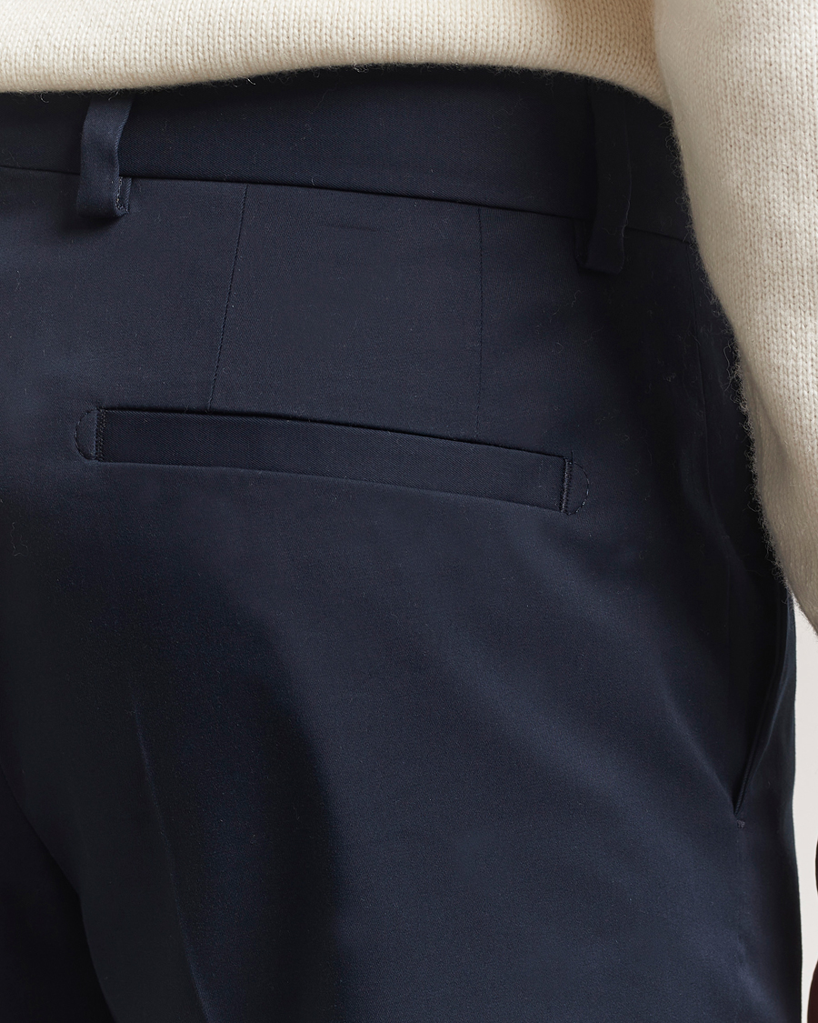 Homme | Shorts | BOSS CAMEL | Peet Cotton Pleated Shorts Dark Blue