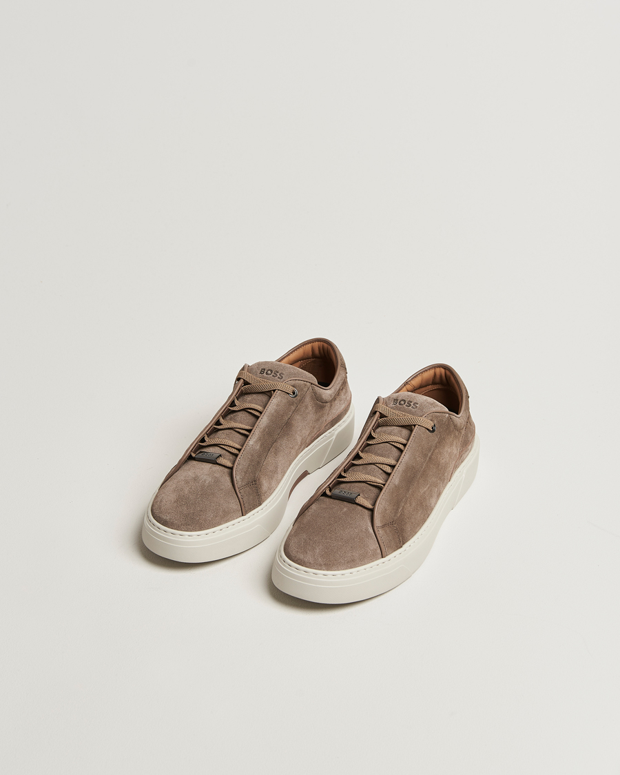 Homme | Baskets | BOSS CAMEL | Gary Suede Sneaker Dark Beige