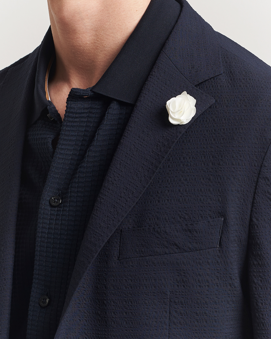 Homme | Blazers | BOSS BLACK | Hanry Seersucker Patch Pocket Blazer Dark Blue