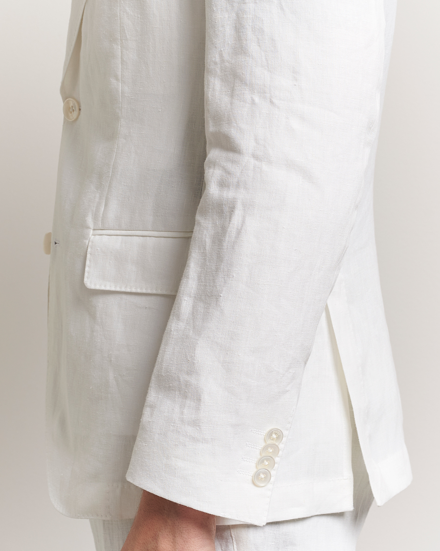 Homme | Blazers | BOSS BLACK | Huge Linen Peak Lapel Blazer White