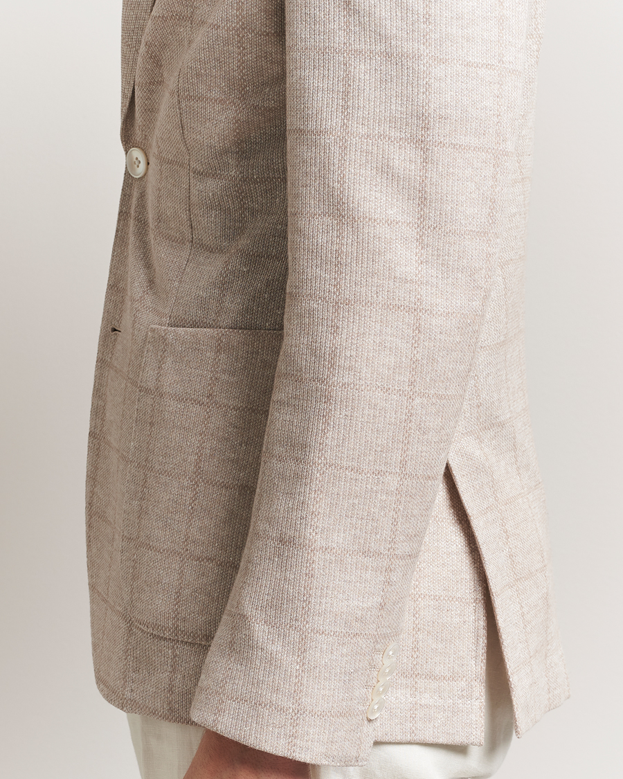 Homme | Blazers | BOSS BLACK | Hanry Checked Jersey Patch Pocket Blazer Open White