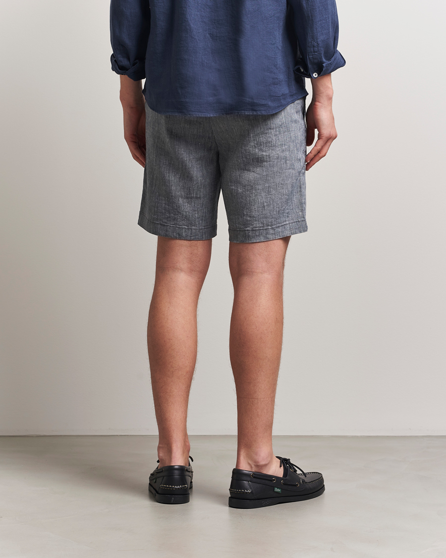Homme | Shorts | BOSS BLACK | Kane Linen/Cotton Drawstring Shorts Dark Blue