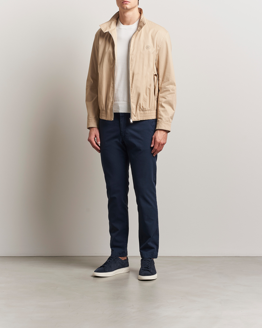 Homme | Pantalons | BOSS BLACK | Kaiton Structured Cotton Pants Dark Blue