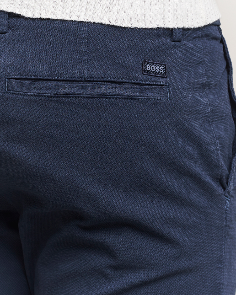 Homme | Pantalons | BOSS BLACK | Kaiton Structured Cotton Pants Dark Blue
