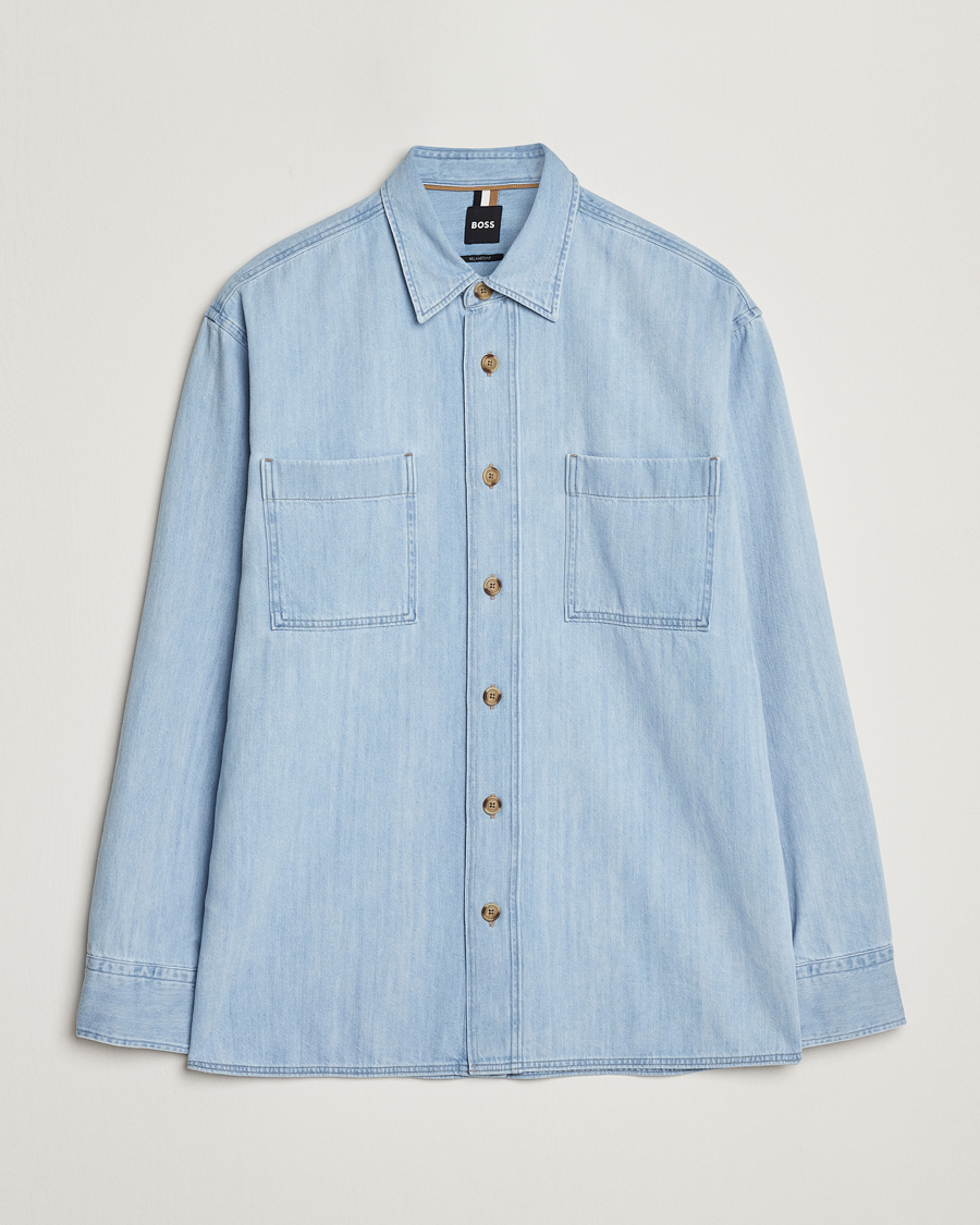 Homme | Chemises | BOSS BLACK | Cory Denim Overshirt Light Blue