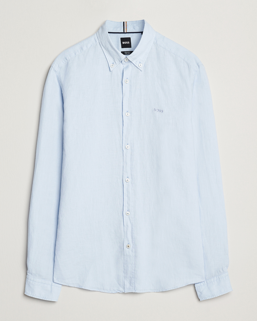 Homme | Chemises | BOSS BLACK | Liam Linen Shirt Light Blue