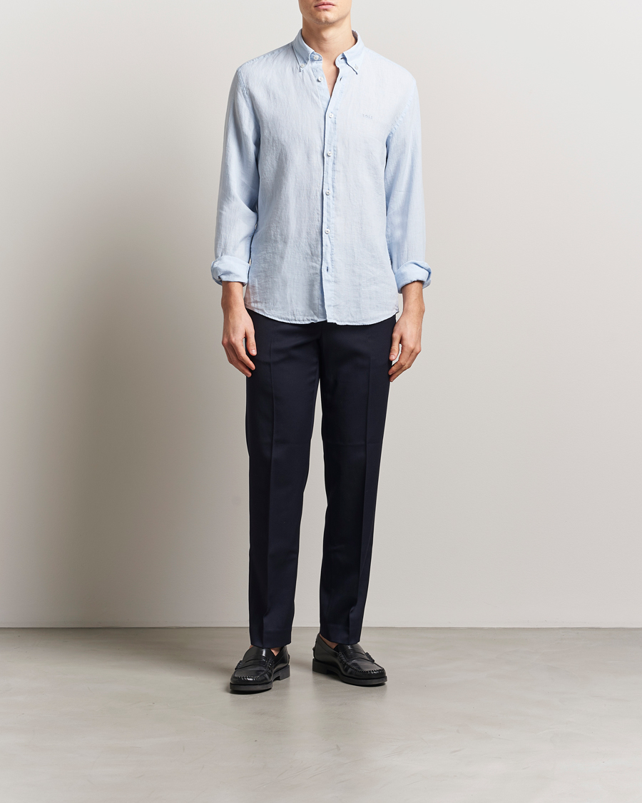 Homme | Chemises | BOSS BLACK | Liam Linen Shirt Light Blue