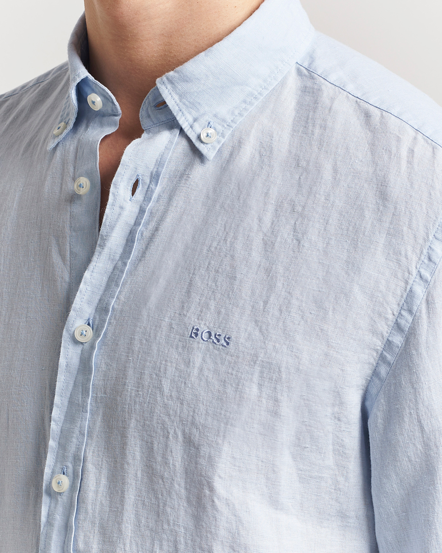 Homme | Chemises | BOSS BLACK | Liam Linen Shirt Light Blue