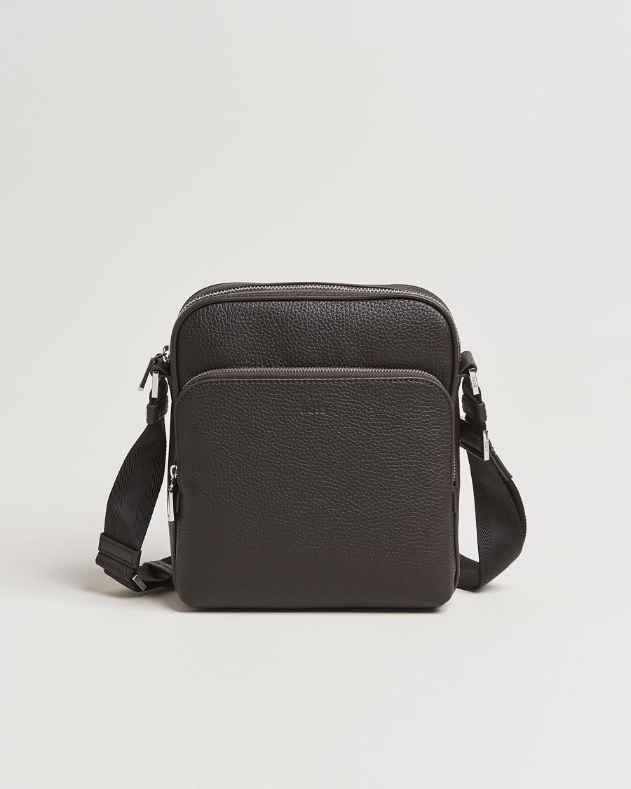 Homme | BOSS BLACK Crosstown Zip Bag Dark Brown | BOSS BLACK | Crosstown Zip Bag Dark Brown