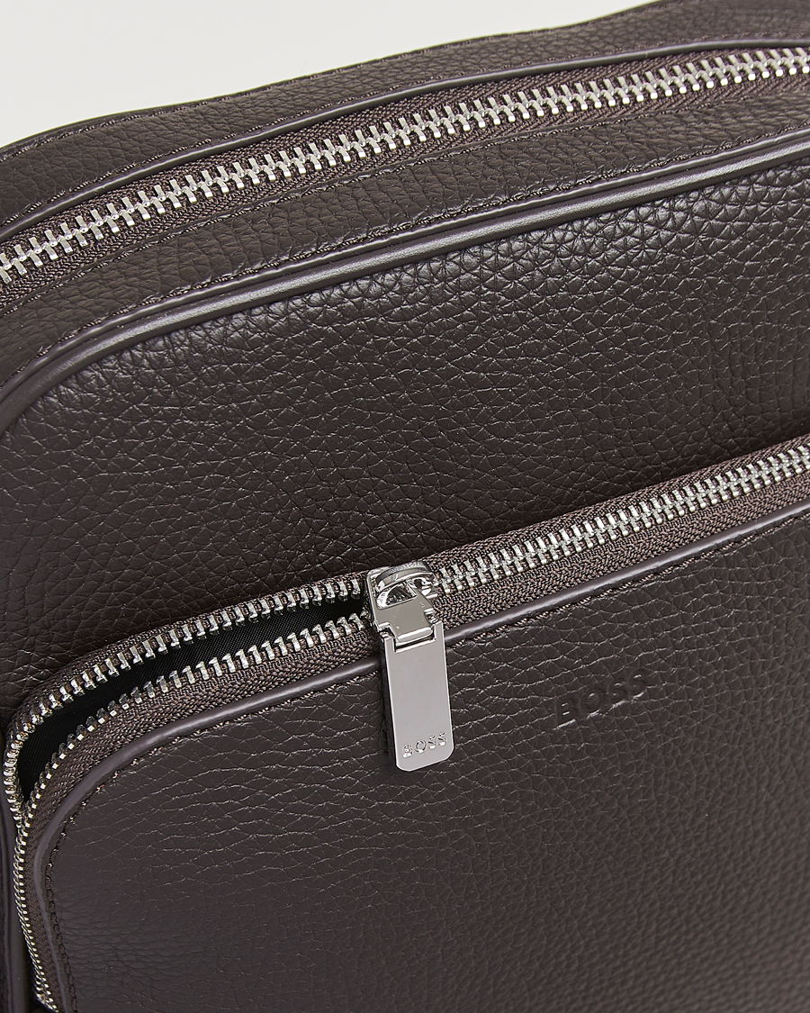 Homme | BOSS BLACK Crosstown Zip Bag Dark Brown | BOSS BLACK | Crosstown Zip Bag Dark Brown