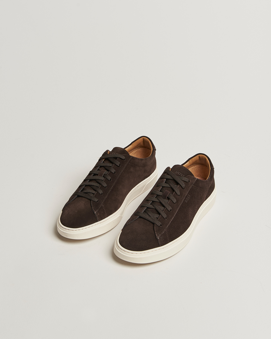 Homme | BOSS BLACK Kieran Suede Sneaker Dark Brown | BOSS BLACK | Kieran Suede Sneaker Dark Brown