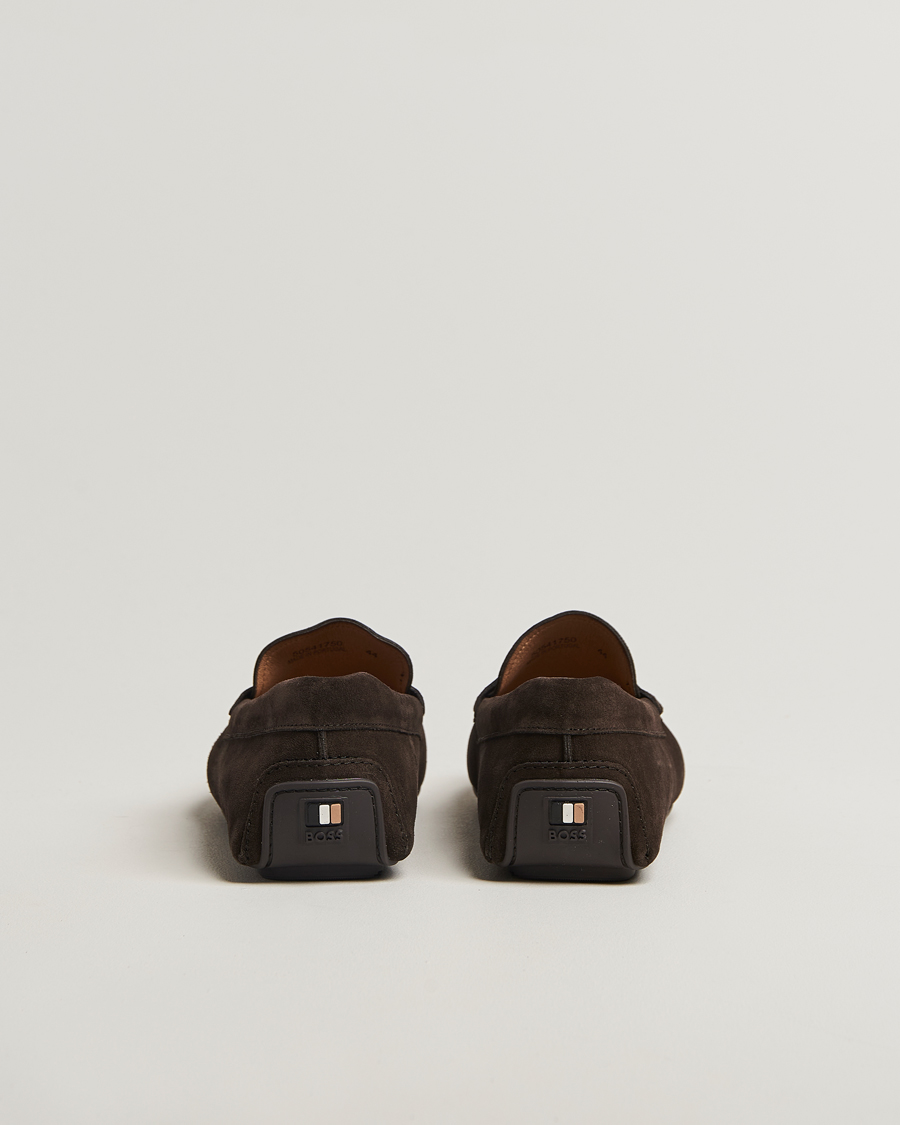 Homme | Loafers | BOSS BLACK | Noel Suede Moccasin Dark Brown