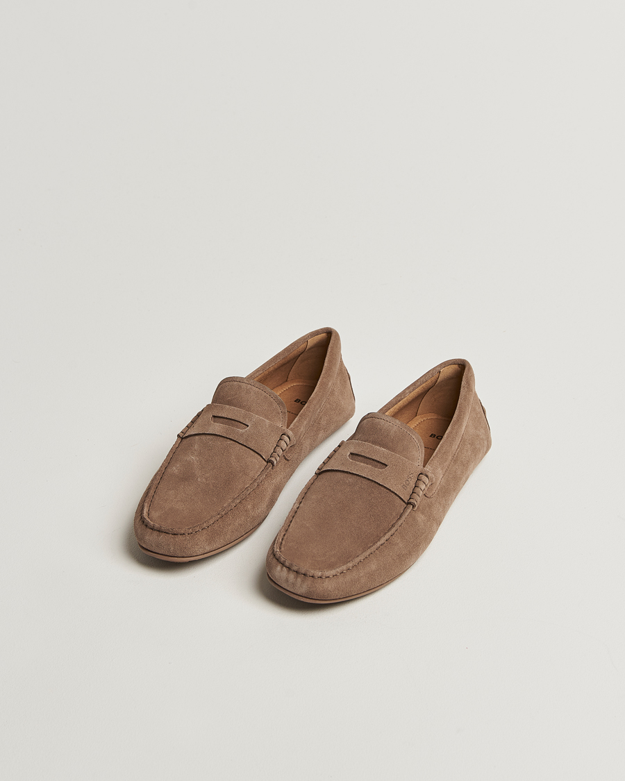 Homme | Loafers | BOSS BLACK | Noel Suede Moccasin Medium Beige