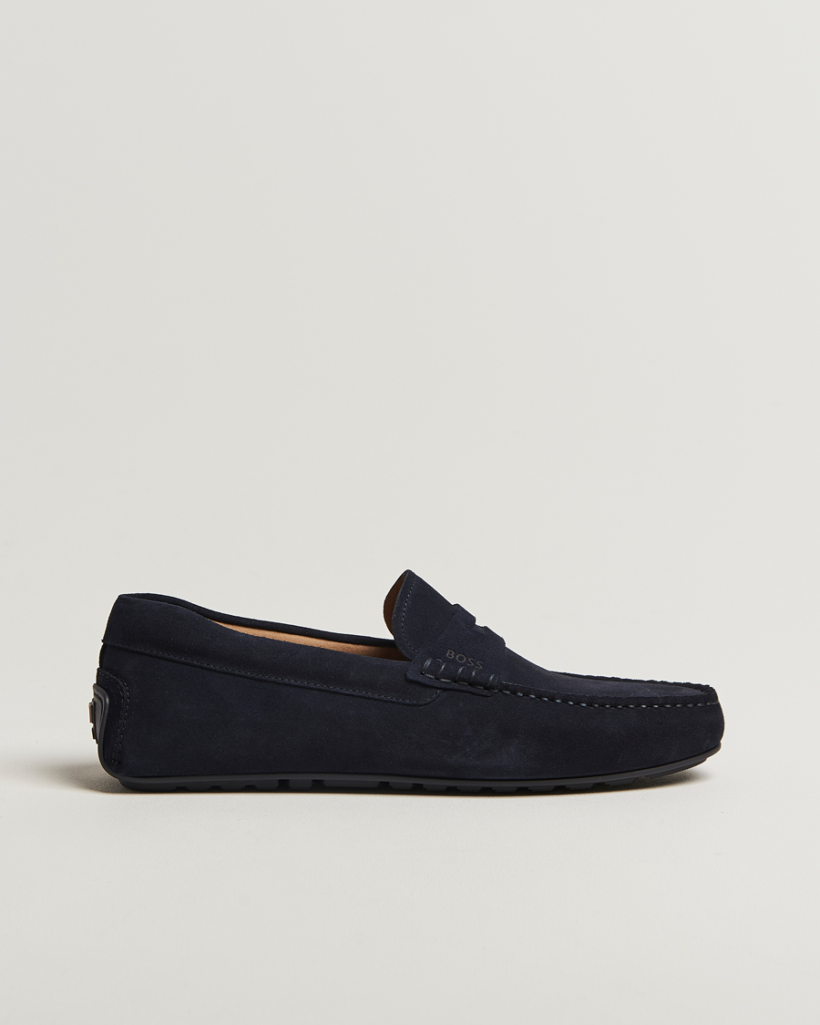 Homme | Loafers | BOSS BLACK | Noel Suede Moccasin Dark Blue