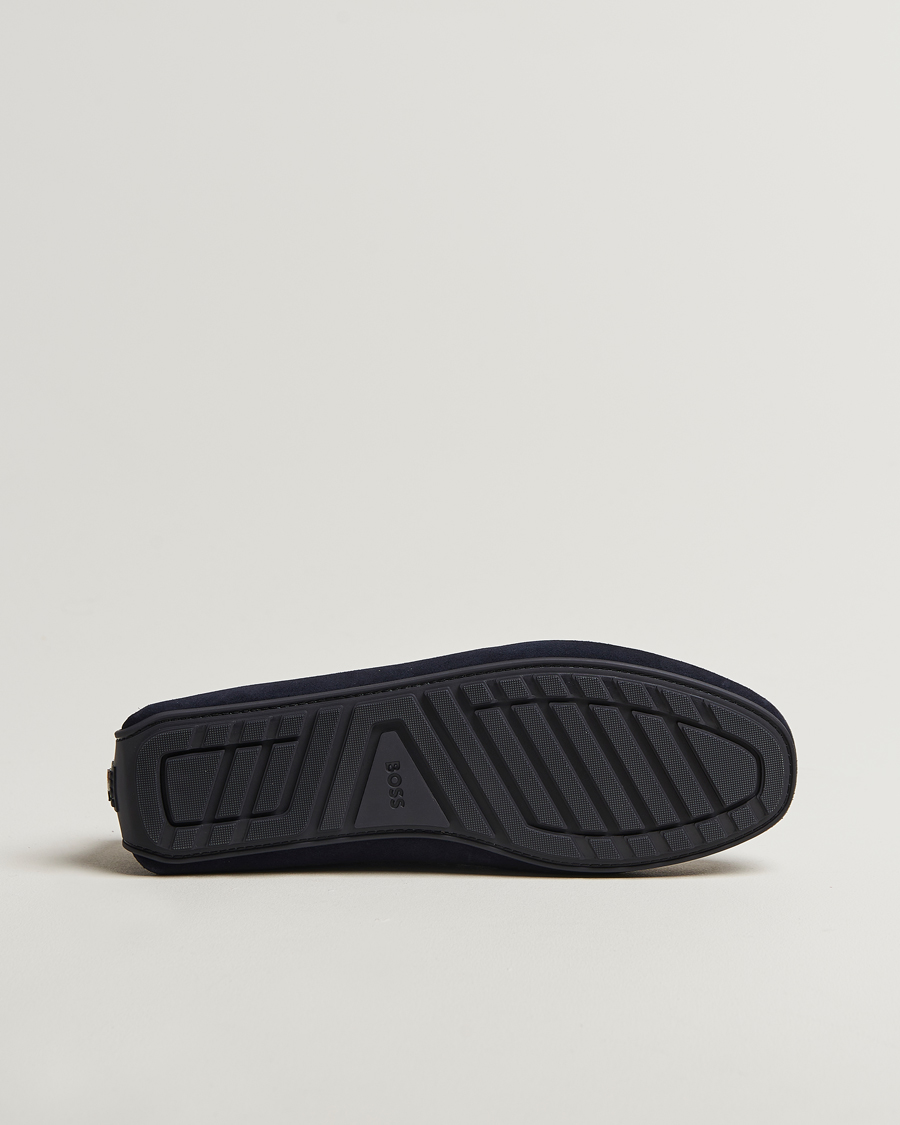 Homme | Loafers | BOSS BLACK | Noel Suede Moccasin Dark Blue