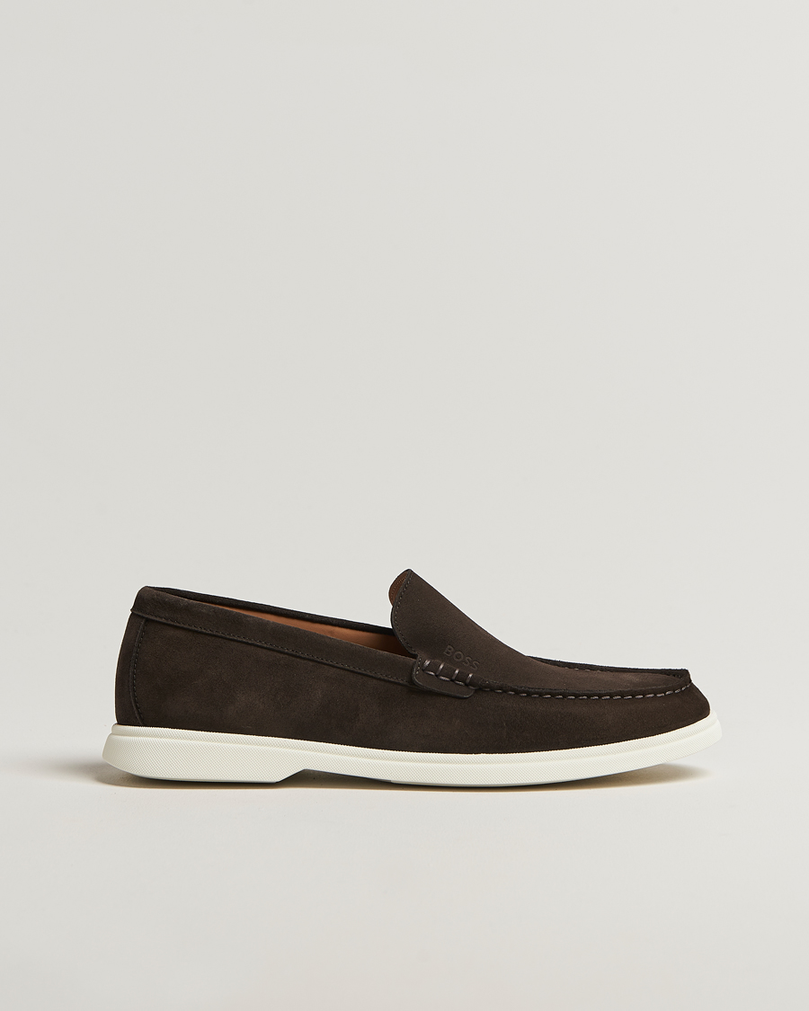 Homme | BOSS BLACK Sienne Suede Loafer Dark Brown | BOSS BLACK | Sienne Suede Loafer Dark Brown