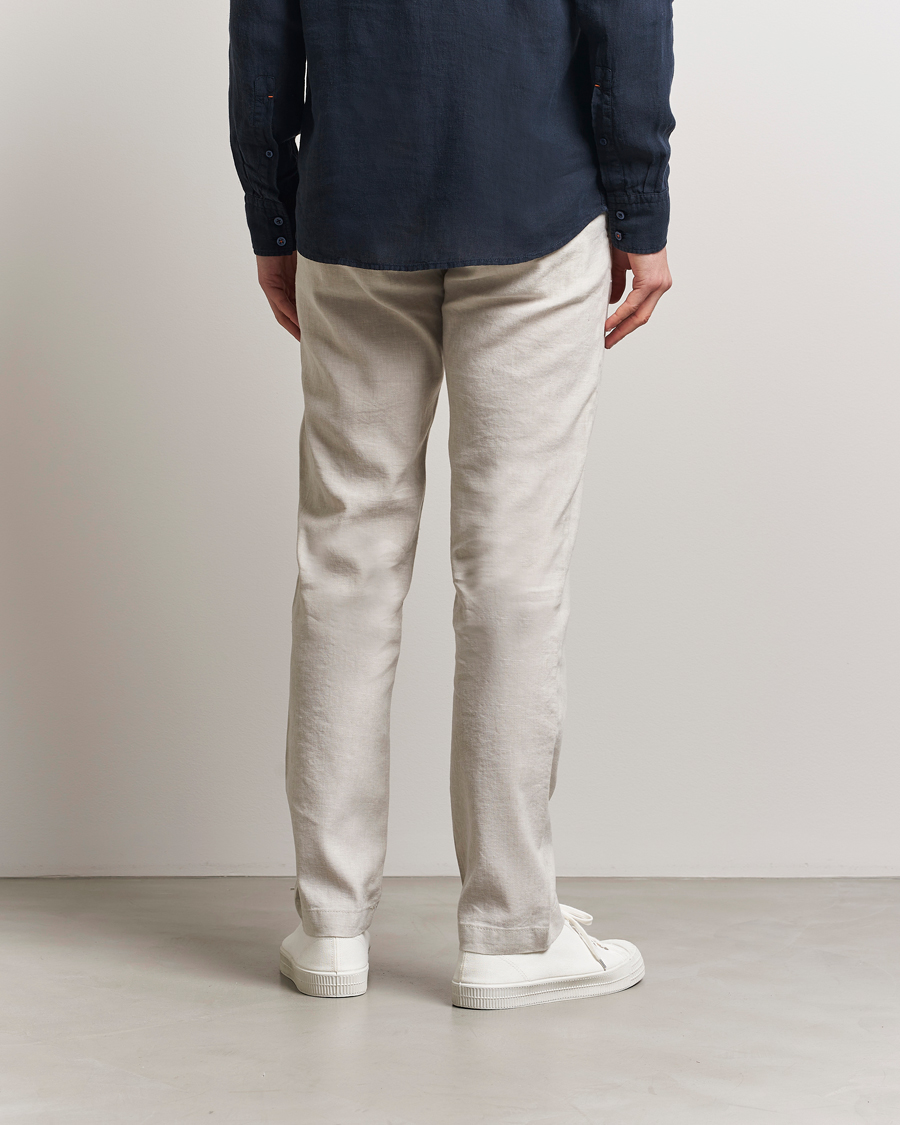 Homme | Pantalons | BOSS ORANGE | Sanderson Linen Pants Light Beige