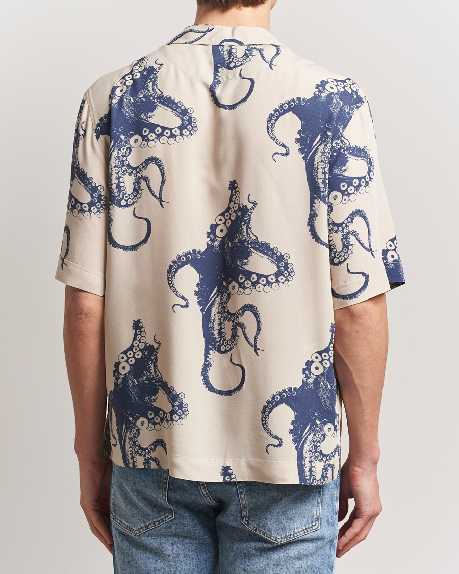 Homme | Chemises | BOSS ORANGE | Lapisy Printed Short Sleeve Shirt Light Beige