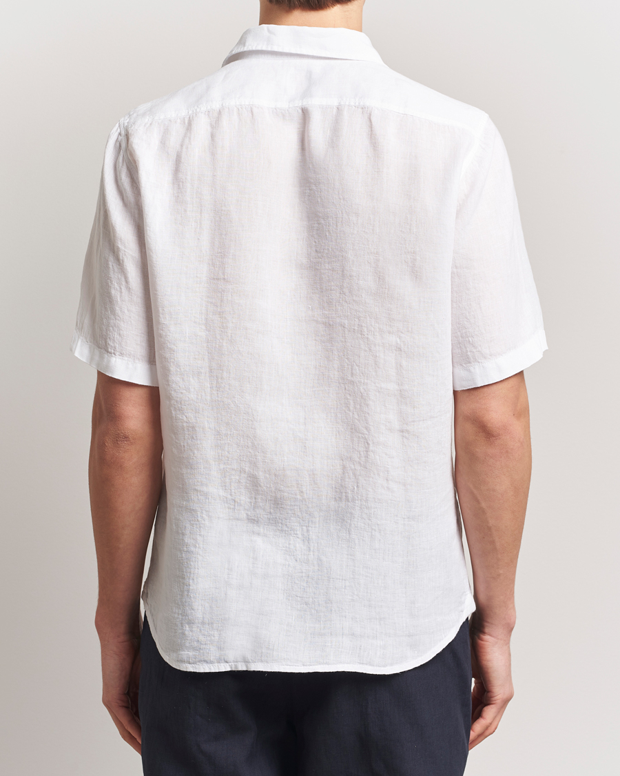 Homme | Chemises | BOSS ORANGE | Rash Linen Short Sleeve Shirt White