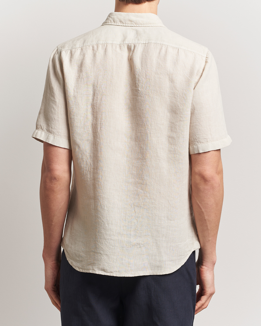 Homme | Chemises | BOSS ORANGE | Rash Linen Short Sleeve Shirt Light Beige